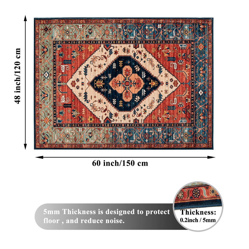 Honorstar Office Chair Mat 120×150cm for Hardwood & Tile Floor - Rectangular Anti-Slip Gaming Protector for Low Pile Carpet Multi-02