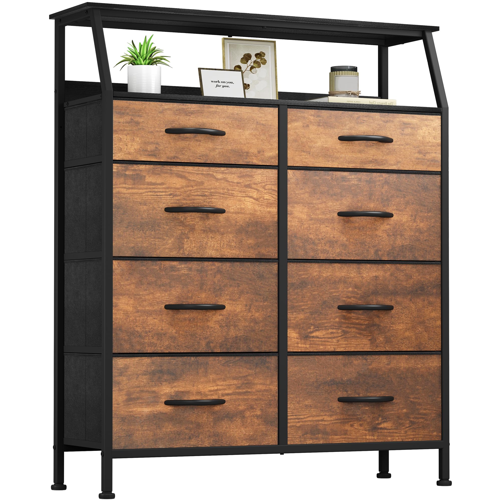 YITAHOME 8-Drawer Fabric Dresser – Metal Frame Storage Chest