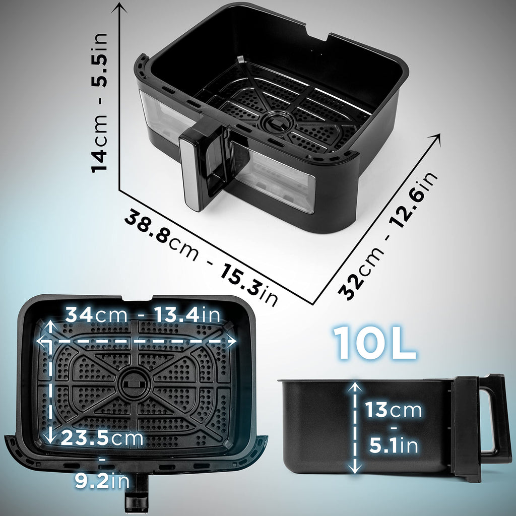 Duronic AFD1 10L Large Air Fryer Drawer for AF24 AF34 AF14 Models