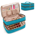 BAFASO Double Layer Nail Polish Organizer - Holds 40 Bottles - Teal Bag