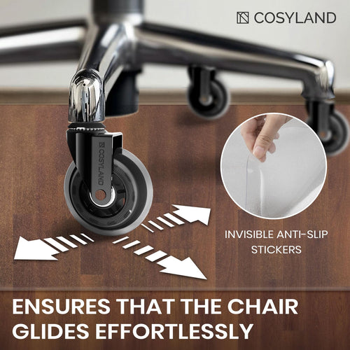COSYLAND Anti-Slip Frosted Mat for Office Chair on Hardwood Floor - Heavy Duty Under Desk Rug for Rolling Chair - Home Office Floor Protector - image 2