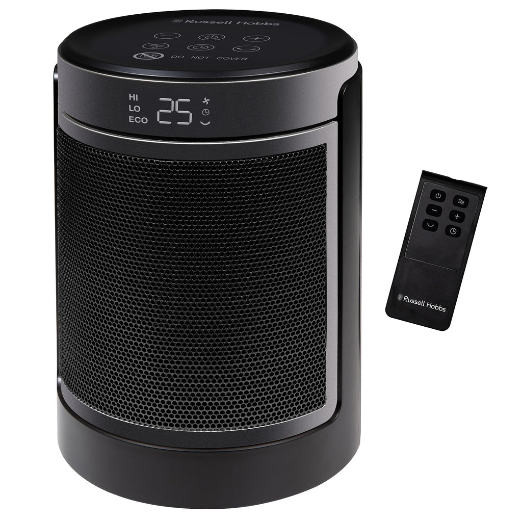 Russell Hobbs 1500W Portable Ceramic Space Heater – Oscillating with Remote