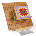 Coopay Bamboo Crochet Blocking Board with 20 Pins for Granny Squares
