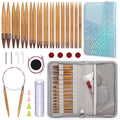 Aeelike Bamboo Interchangeable Circular Knitting Needles Set - 13 Pairs