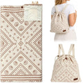 Ruichi 2 in 1 Beach Towel Bag, Convertible Drawstring Beach Towel Backpack - image 1