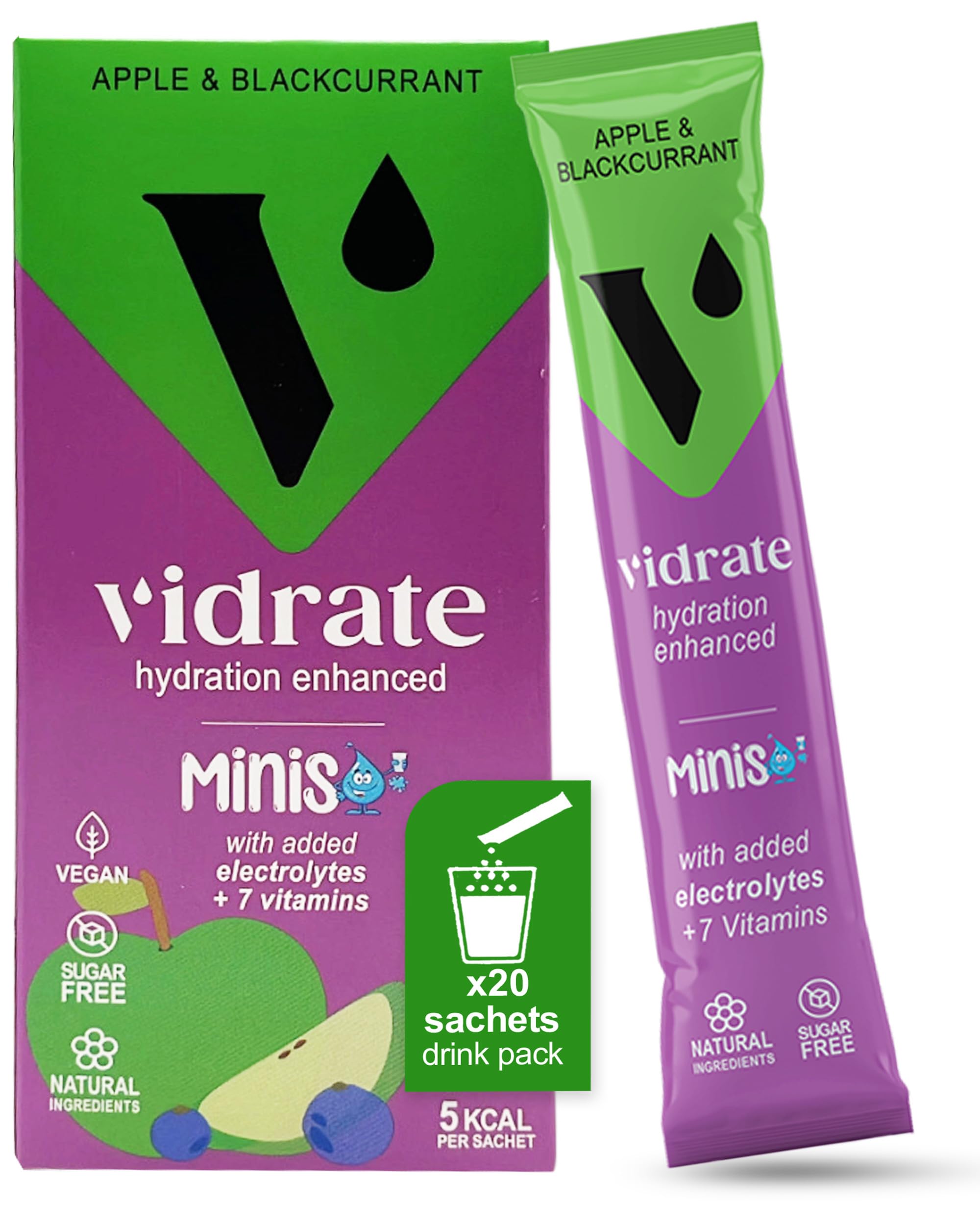 Vidrate Kids Electrolytes Powder – Sugar Free Hydration – 20 Sachets