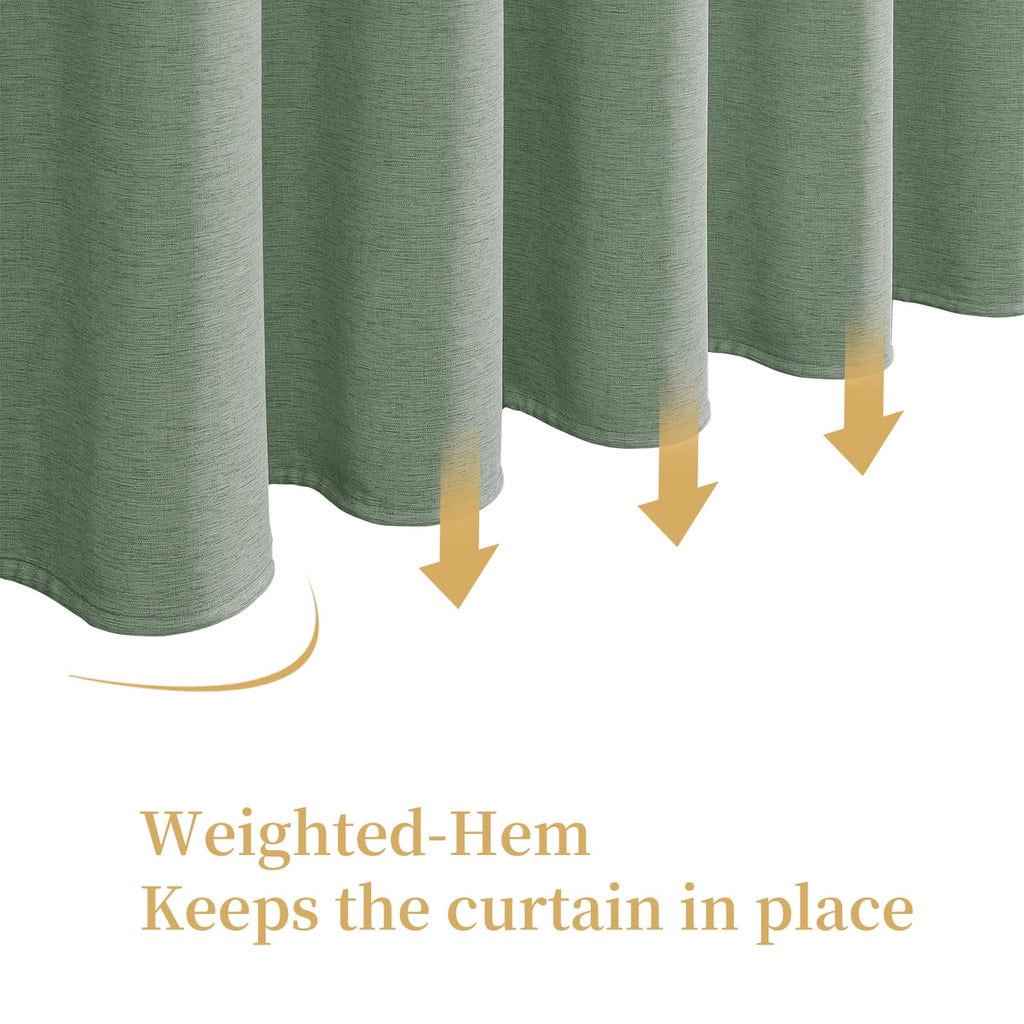 Shower Curtain, Heavy-Duty Linen-Texture Fabric Shower Curtain, Extra Soft Double-layer waterproof Shower Curtains With Smart Function Stainless - image 5