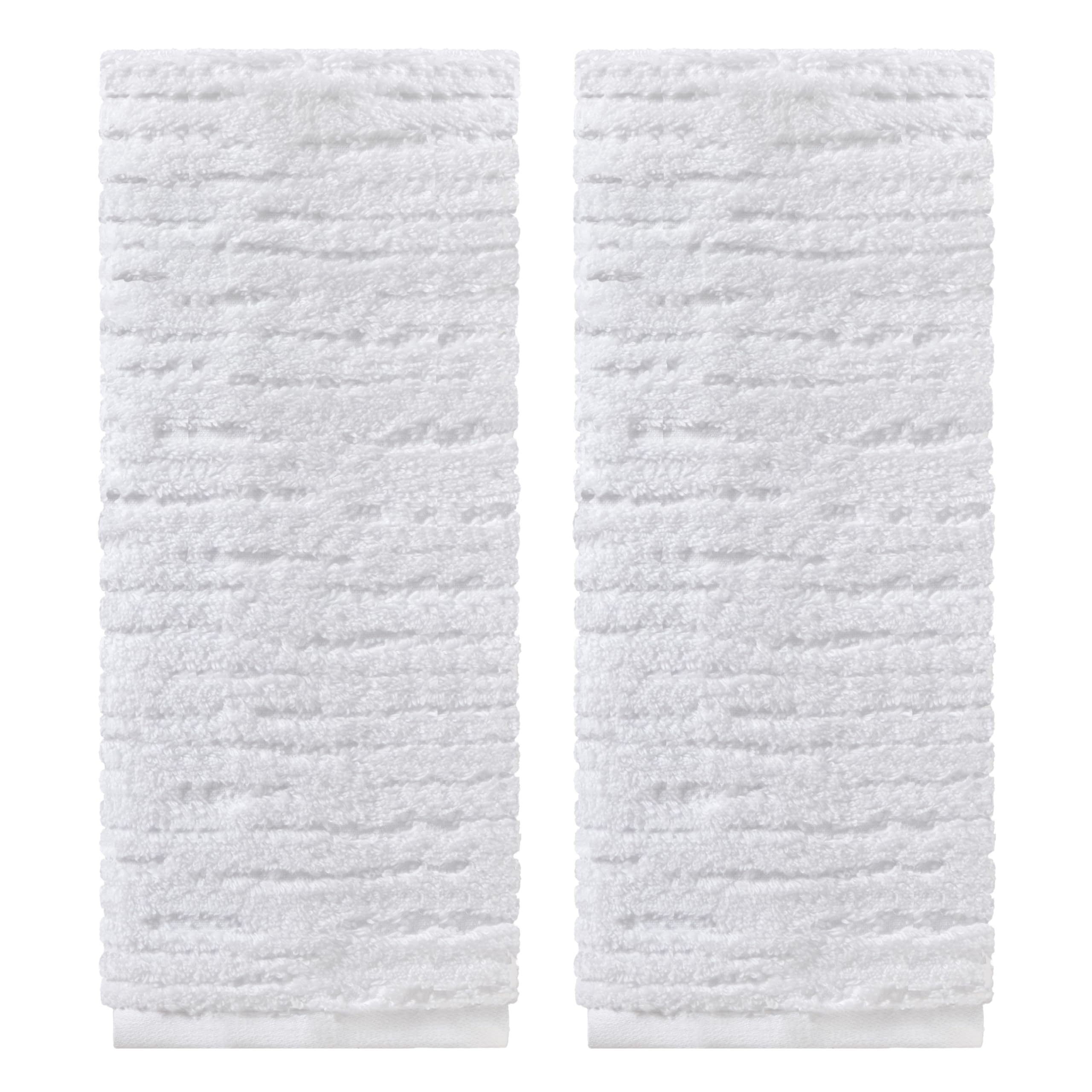 SKL Home CloudSoft Cotton Hand Towel Set | 2-Piece 600 GSM Luxury White