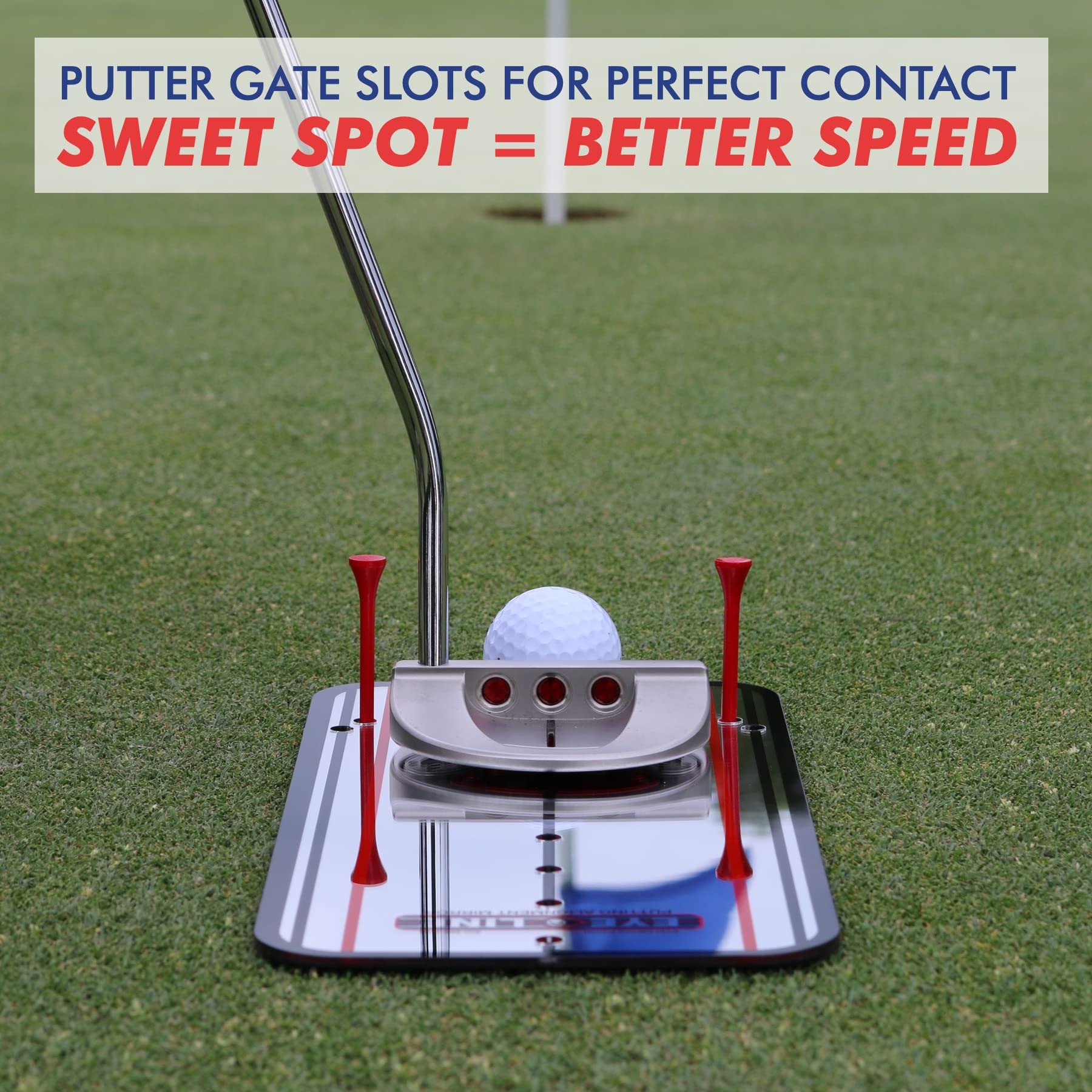 EyeLine Golf Putting Alignment Mirror – Portable 12x6 Training Aid