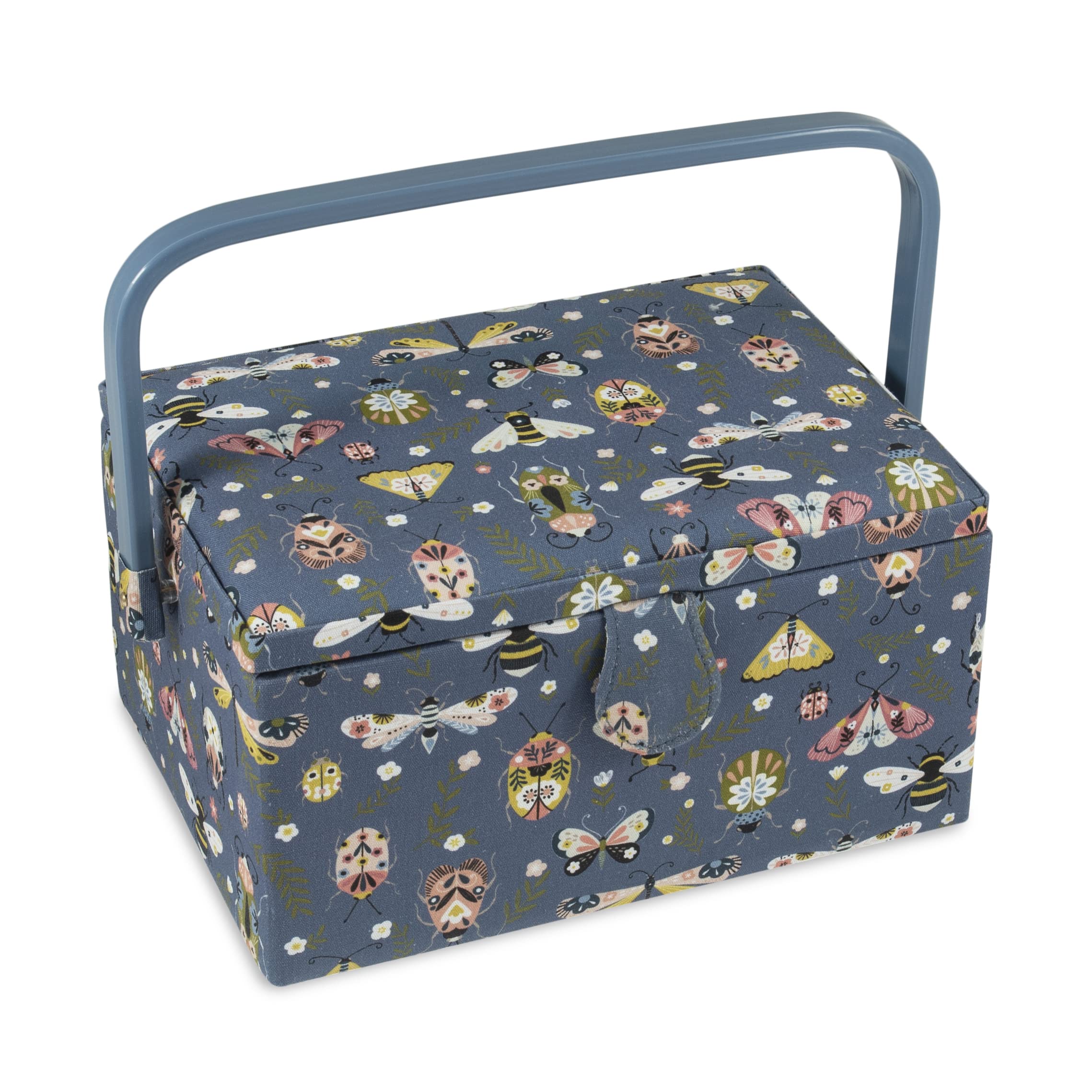 Hobby Gift Medium Sewing Box – Mini Beasts Craft Storage with Tray