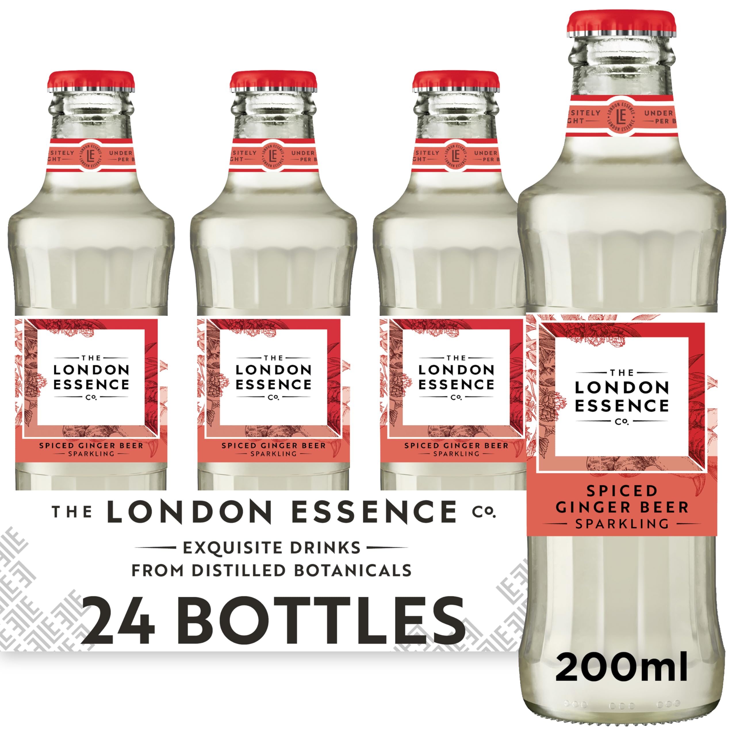 London Essence Spiced Ginger Beer – Premium Mixer – 24 x 200ml
