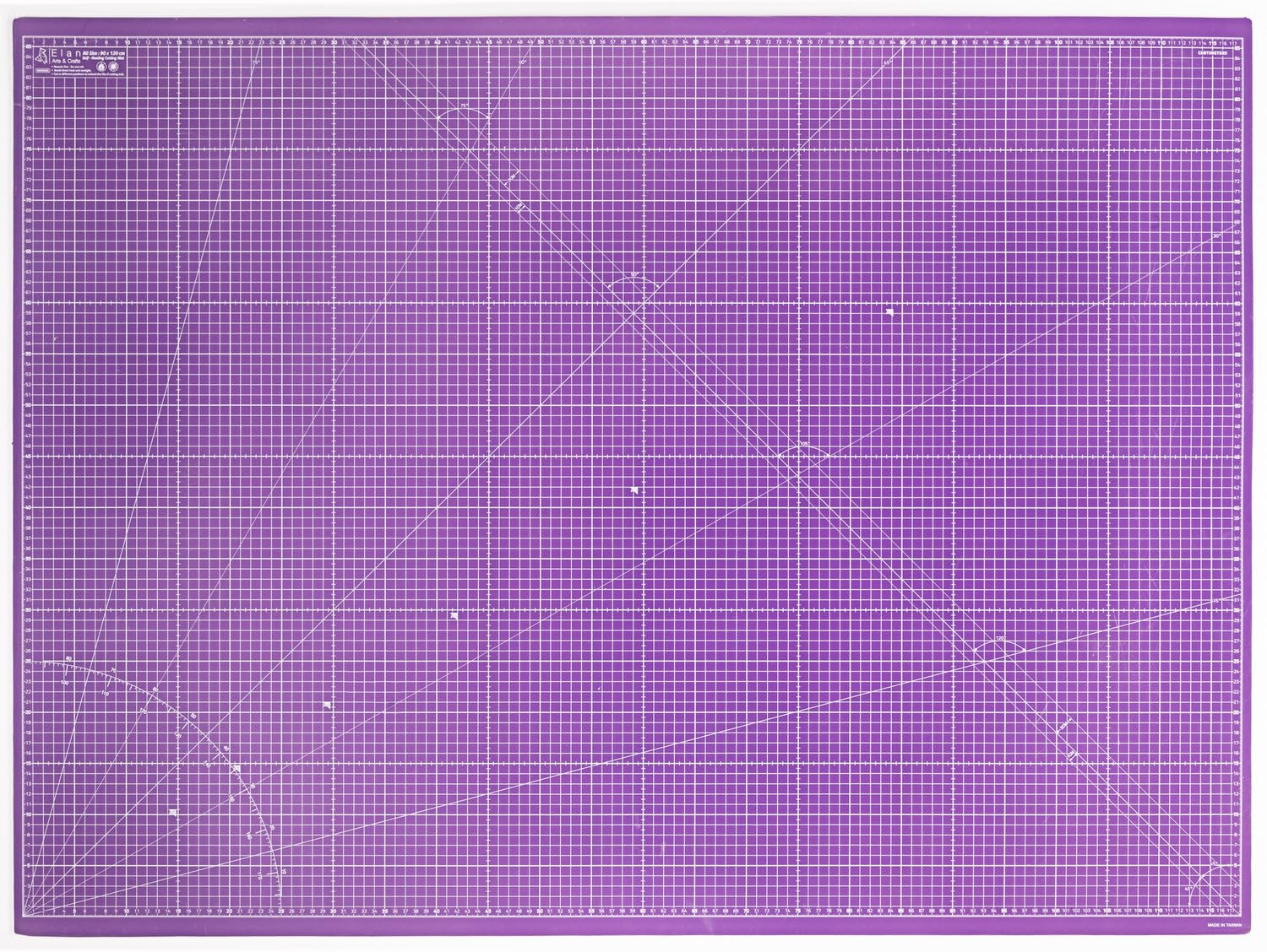 Elan A0 Self Healing Cutting Mat | 5-Ply Extra Large Craft Board, Pink/Purple