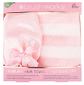 Brushworks Luxury Hair Towel & Shower Cap Set | Microfibre Quick Dry