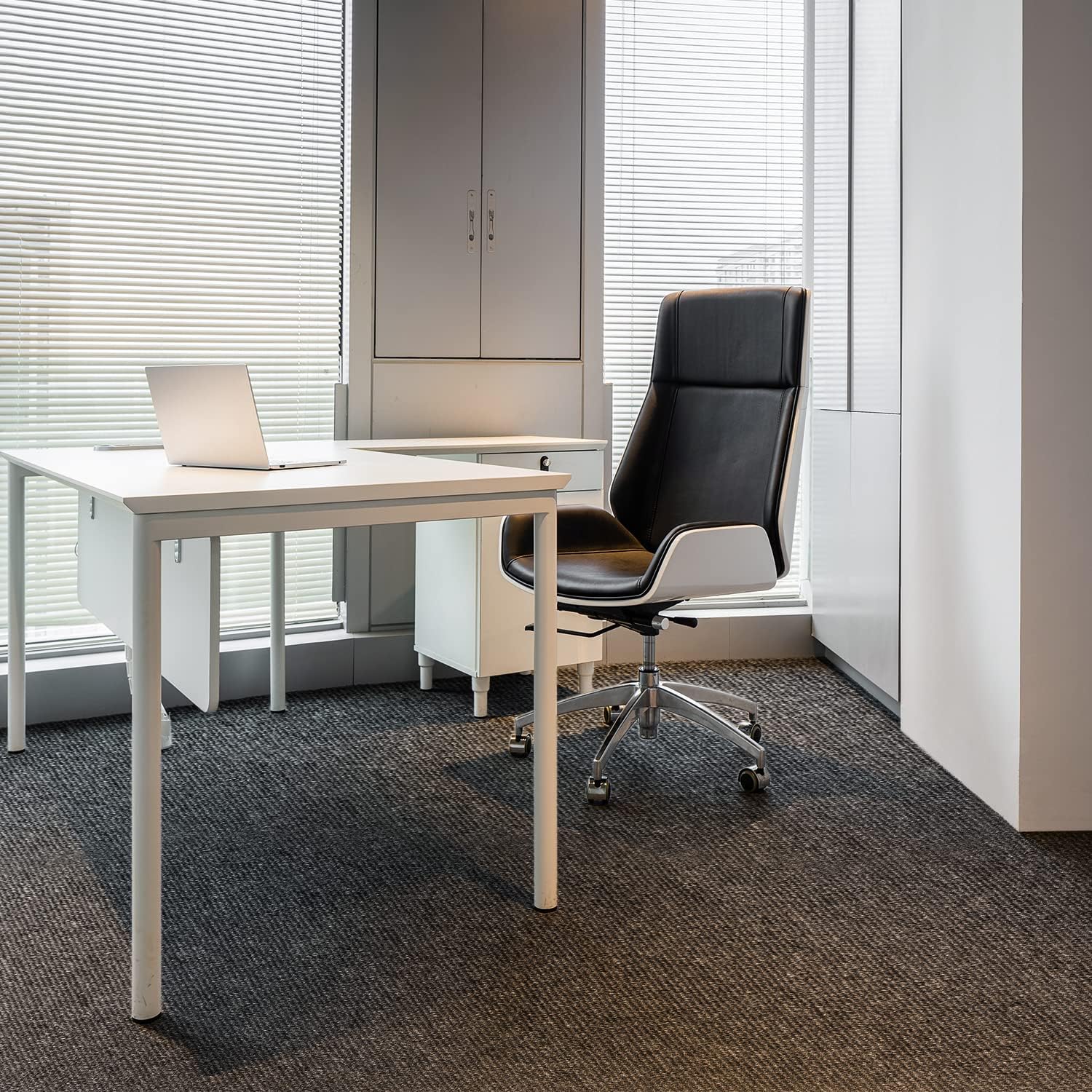 Nisorpa Dark Grey Carpet Tiles | 20PCS Heavy Duty Commercial Flooring