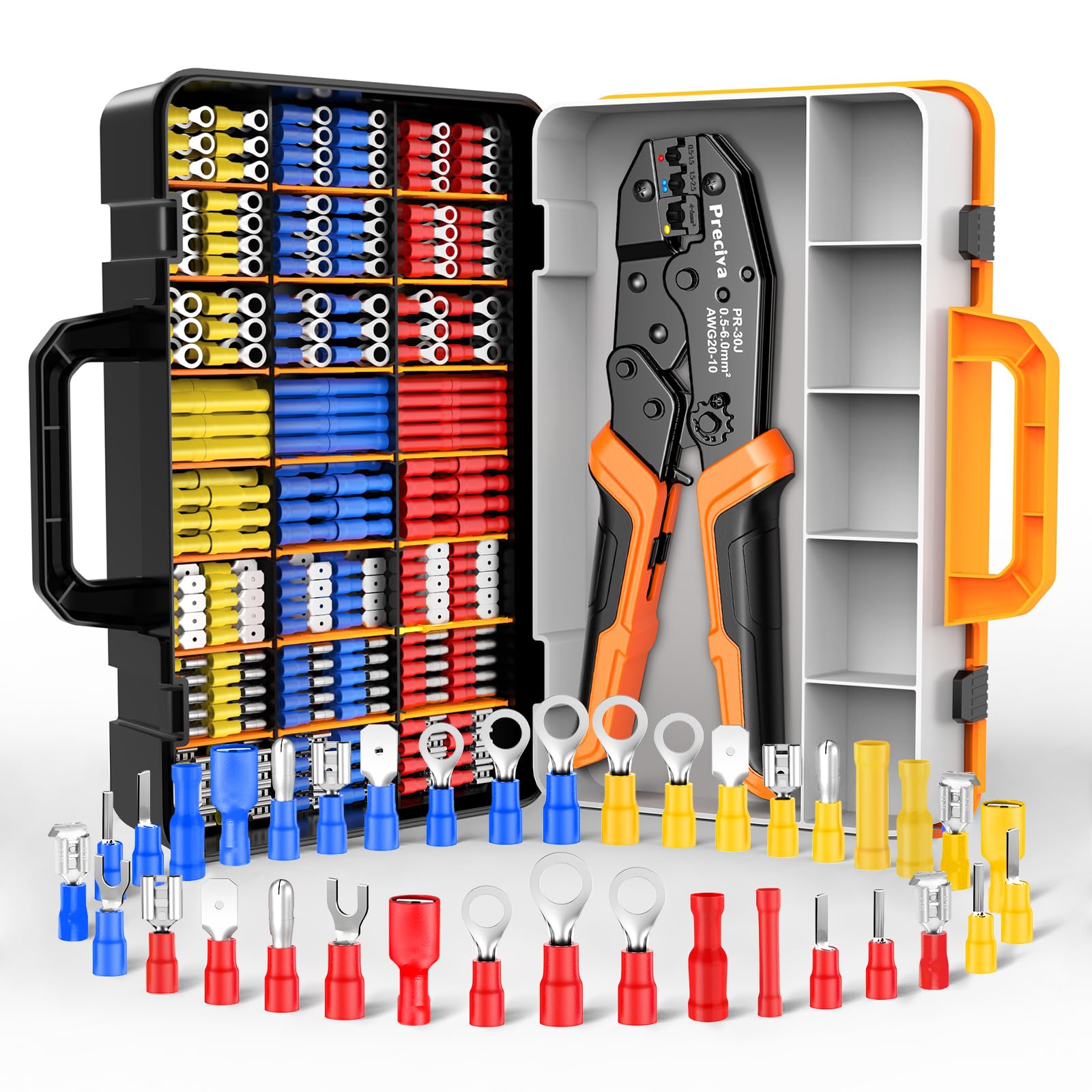 Preciva Ratchet Crimping Tool Kit with 425PCS Insulated Terminals