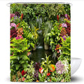 Tropical Floral Shower Curtain | Waterproof Polyester Fabric