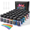 Smalltongue Mica Powder for Epoxy Resin - 36 Colors Metallic Pigment Set