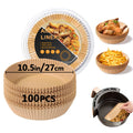 Jolof Store 10.5 Inch Air Fryer Liners – 100Pcs Disposable Parchment Paper