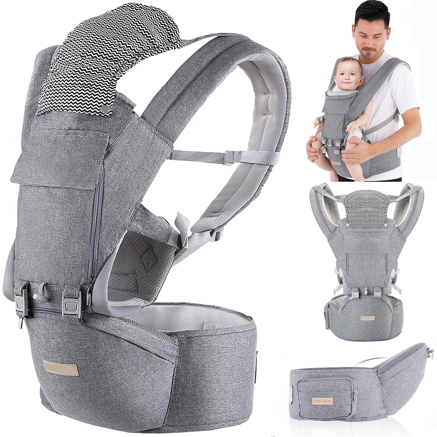6-in-1 Ergonomic Baby Carrier – Multifunction Newborn to Toddler