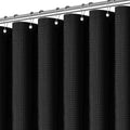 PANGSINNE Black Waffle Shower Curtain | Heavy Duty 256GSM Hotel Quality