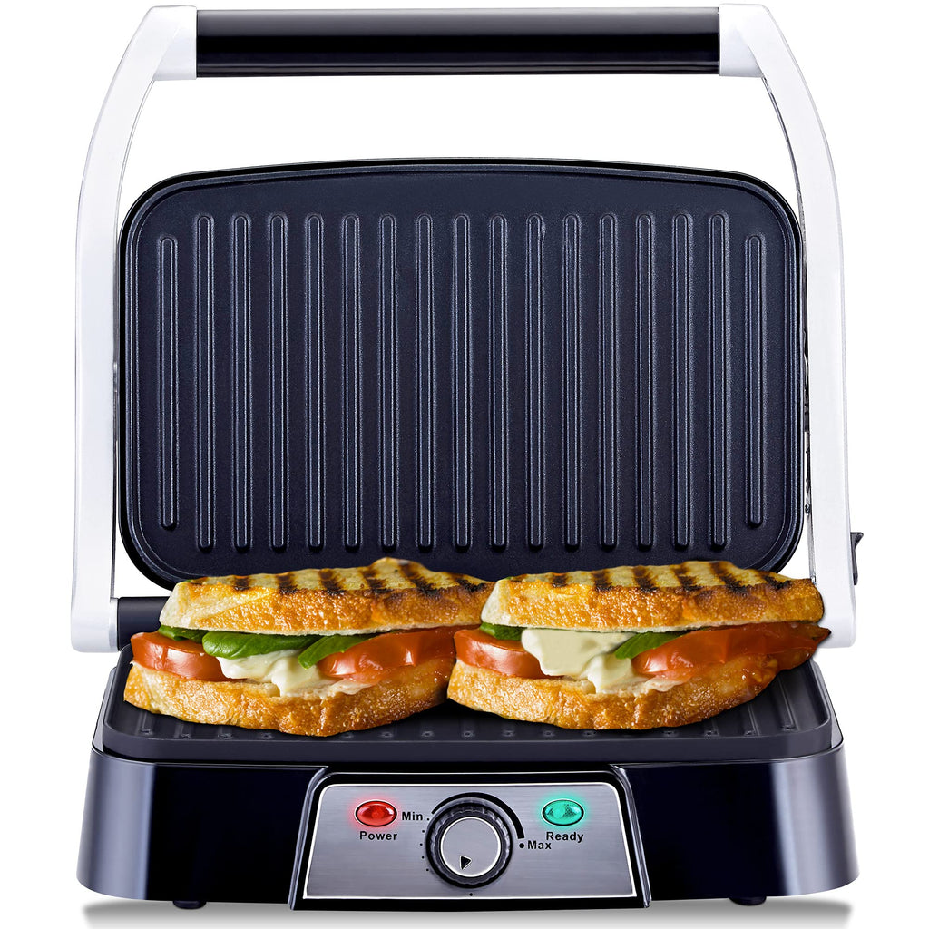 NETTA 1500W Panini Maker & Health Grill – Non-Stick Stainless Steel