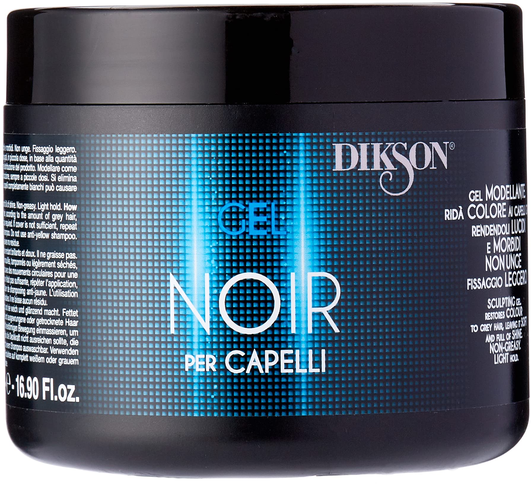 Dikson Noir Gel for Grey Hair – Professional Styling Gel – 500 ml