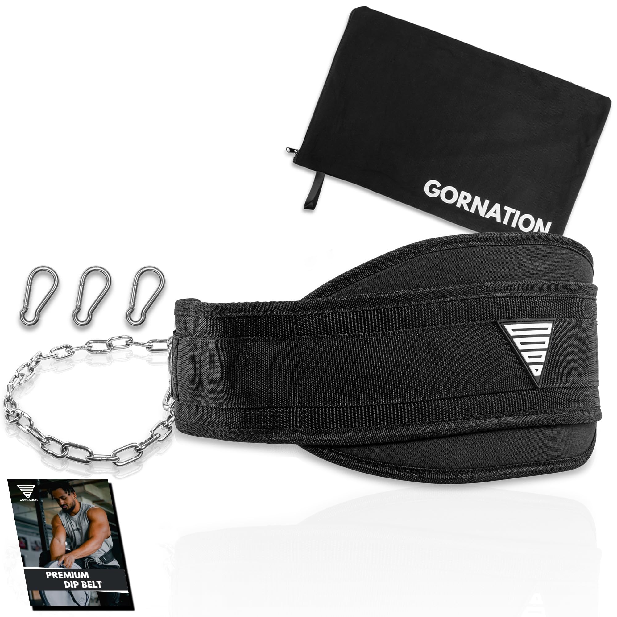 GORNATION Dip Belt – 1000kg Load Capacity with Stainless Steel Chain