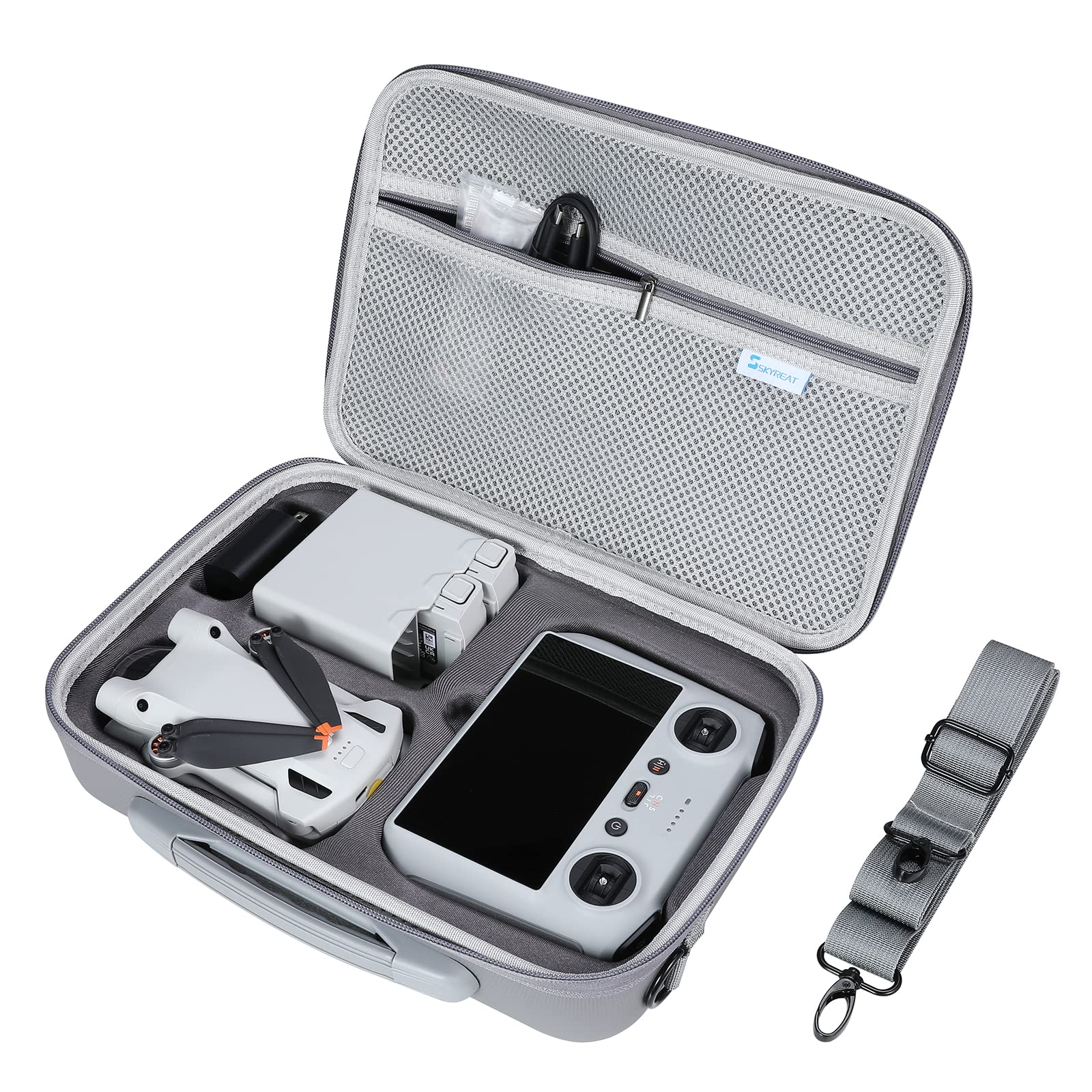 Skyreat PU Leather Carrying Case for DJI Mini 3 & Mini 3 Pro RC