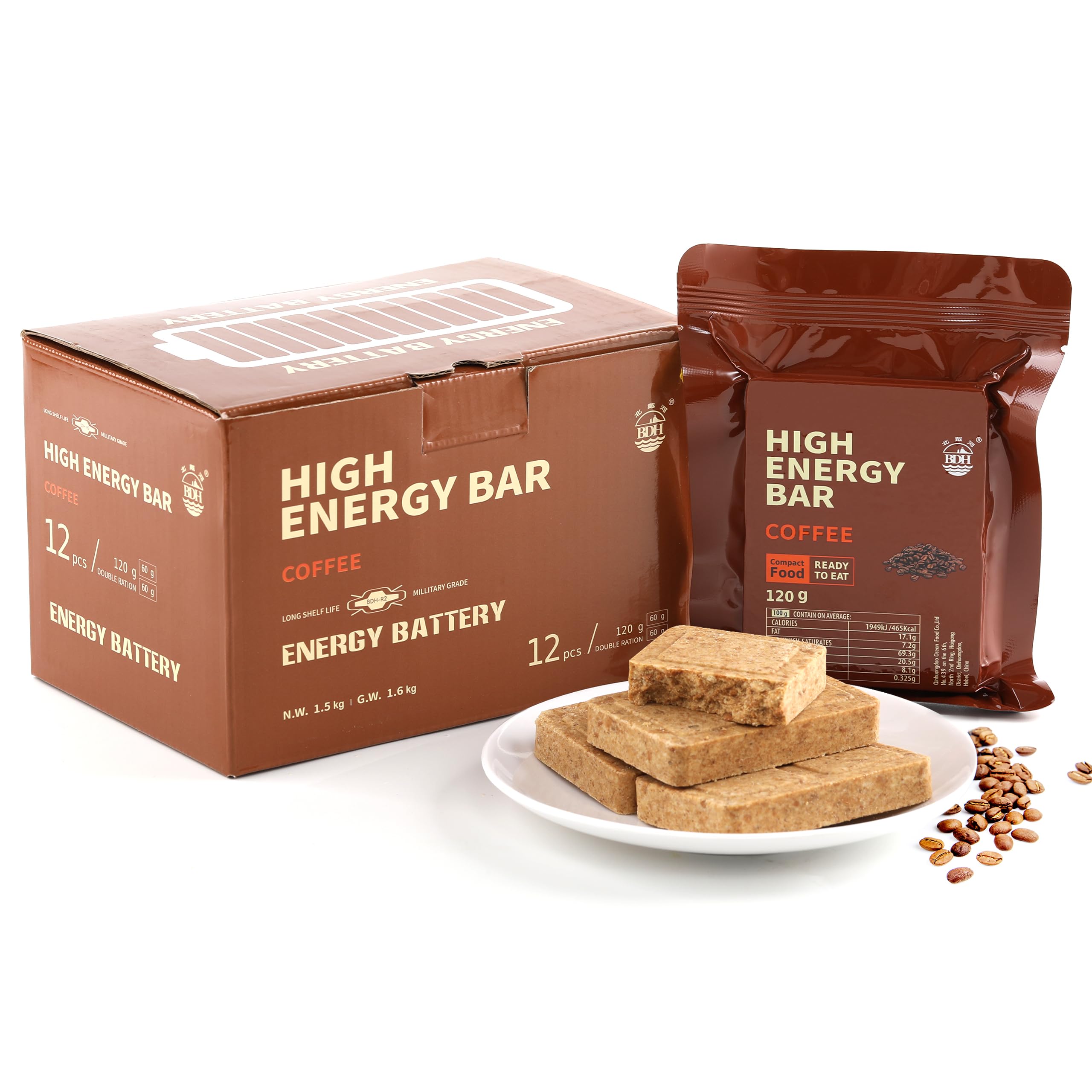 Emergency Food Ration Bars | Coffee Flavor - 12 Count