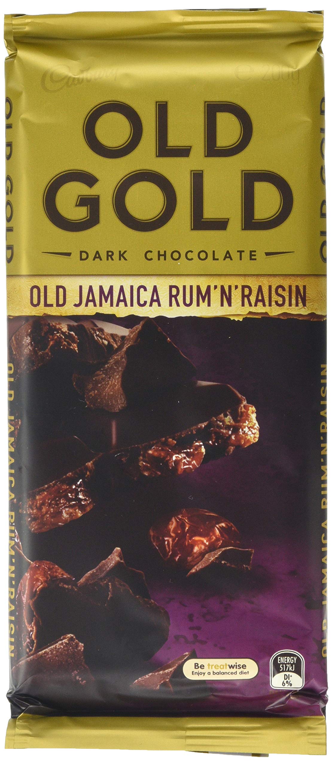 Cadbury Old Gold Dark Chocolate Rum and Raisin - 180g (Set of 2)