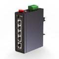 MokerLink 5 Port Industrial Din Rail Network Switch | 10/100Mbps Metal