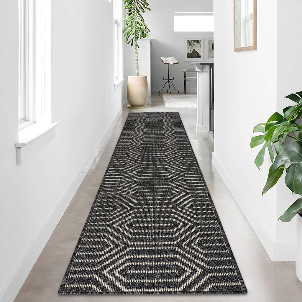 Cekene Hallway Runner Rug – 65x300cm Non-Slip Washable Kitchen Carpet