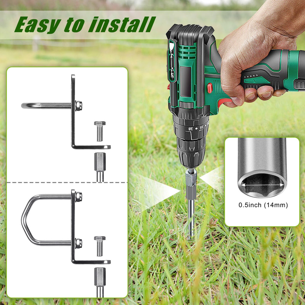 Insaga 51cm Heavy Duty Ground Anchor | Spiral Metal Tent Pegs - 2 Pack