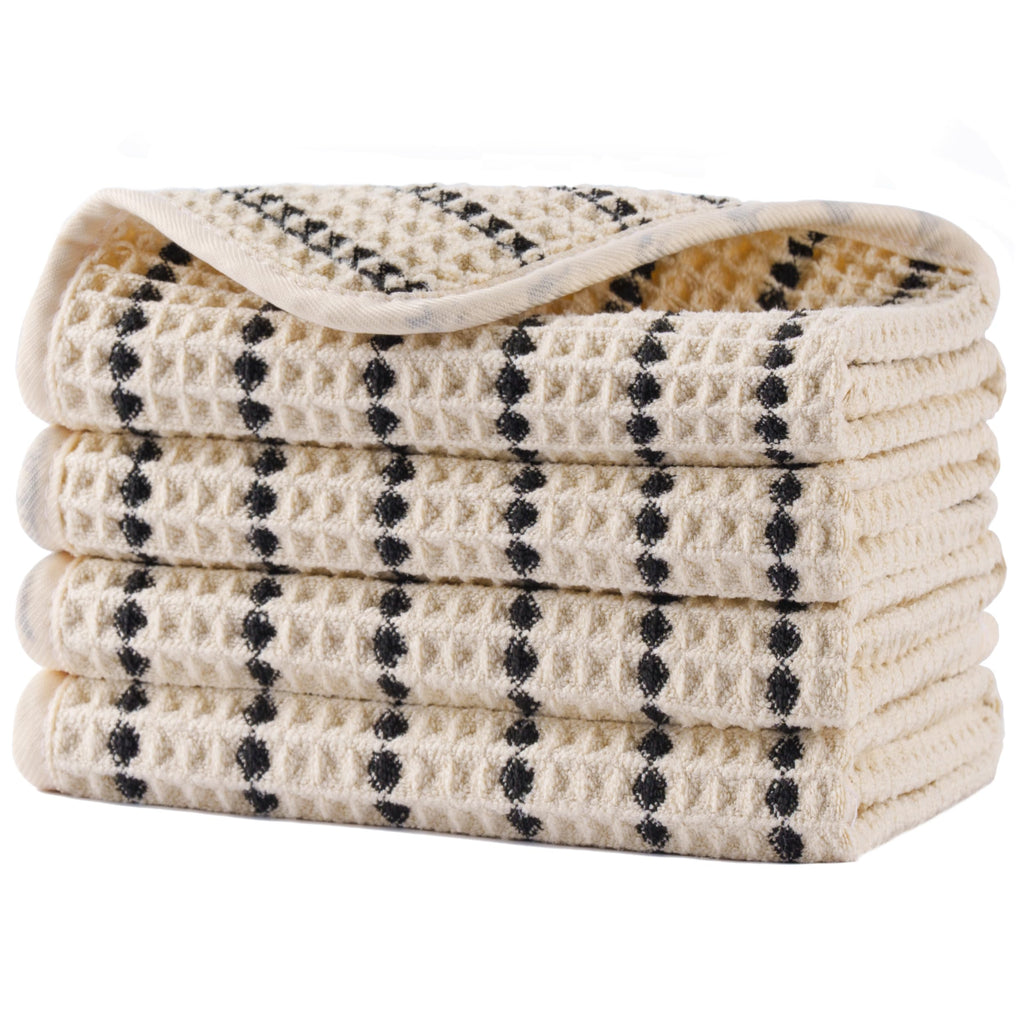POLYTE 430 GSM Microfibre Waffle Wash Cloth Face Towel, 33.0x33.0 cm - image 1