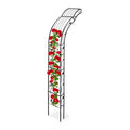 Relaxdays Half Round Garden Arch – Iron Wall-Mounted Rose Trellis, Black