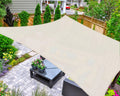 AsterOutdoor Sun Shade Sail - 10' x 10' Rectangle UV Block Canopy, Cream