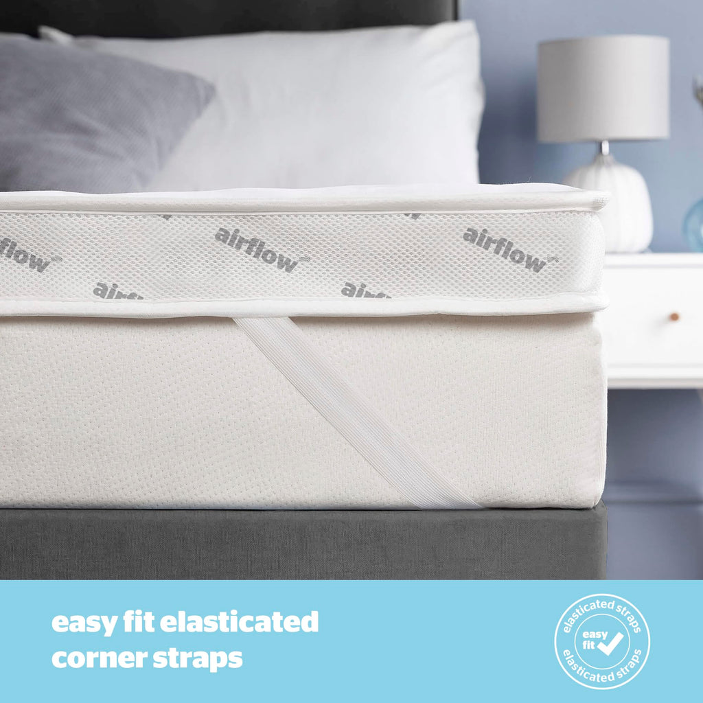 Silentnight Airflow 800 Single Mattress Topper – 8cm Thick Breathable Mesh
