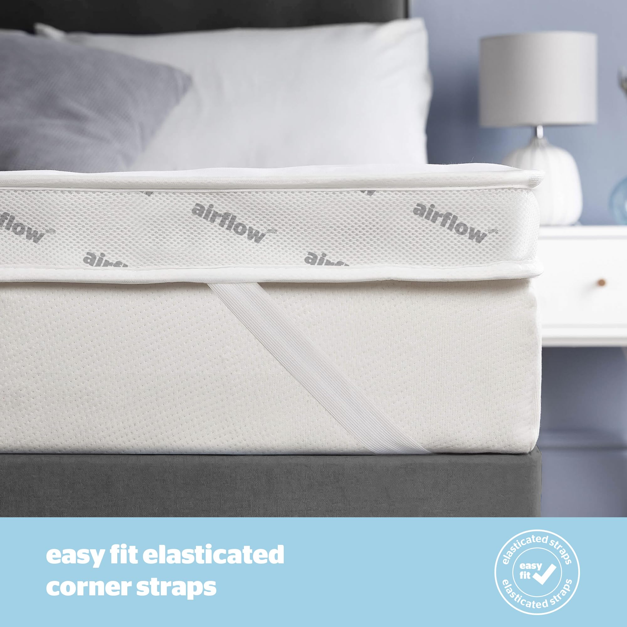 Silentnight Airflow 800 Mattress Topper – 8cm Thick Breathable Mesh