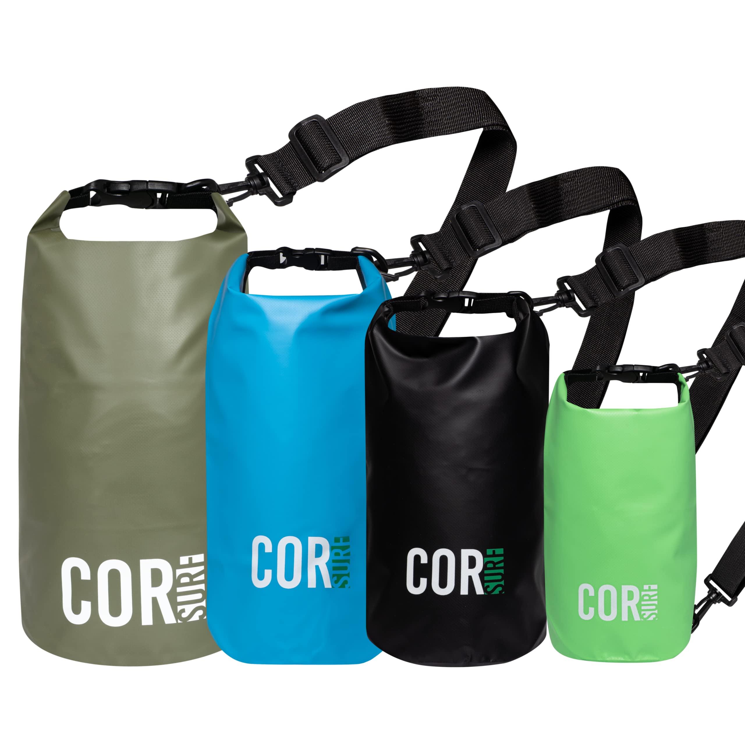 COR Surf Waterproof Dry Bag Set | 3L, 5L, 10L Floating Tarpaulin Sacks