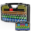 Battery Organizer Case with Tester – Holds 285 AA AAA C D 9V