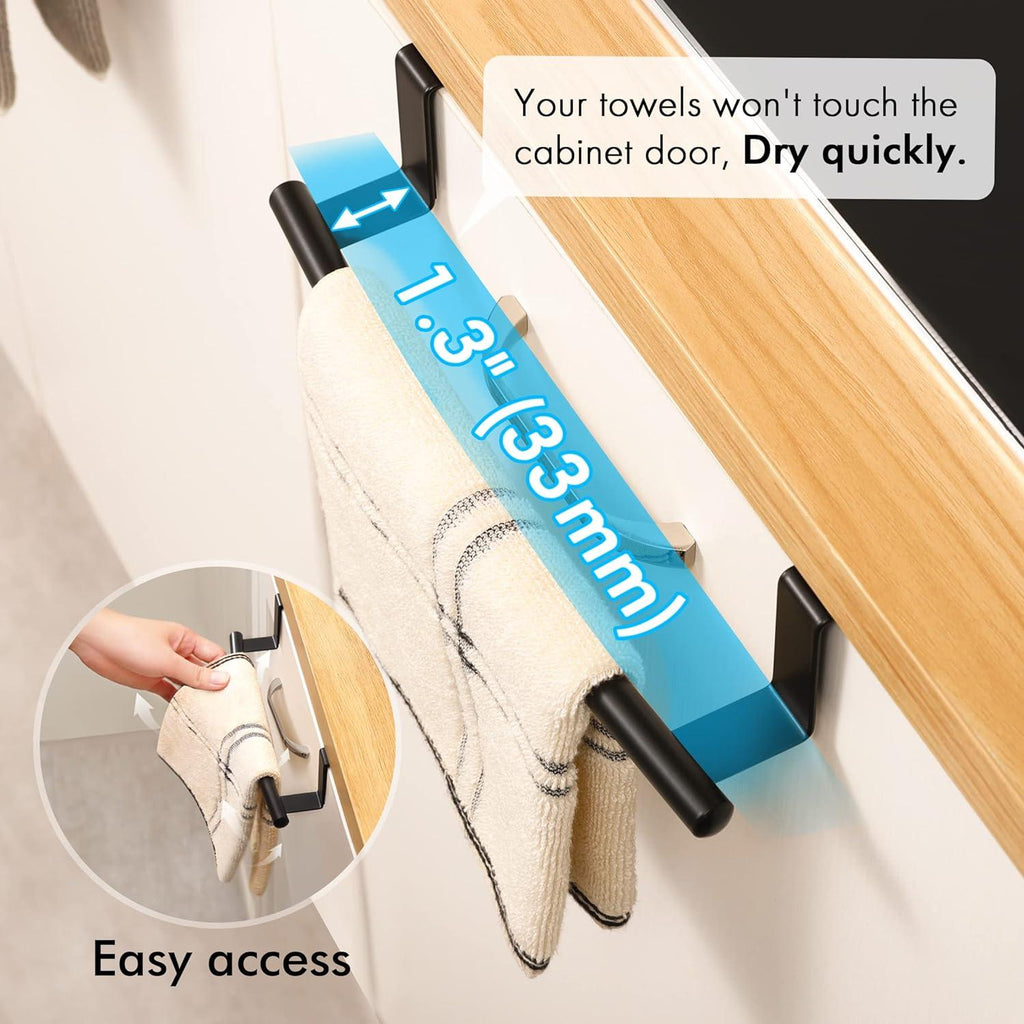 KES Over the Door Towel Bar - Rustproof Cabinet Rack, Set of 2