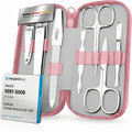 Jolof Store Solingen 7-Piece Manicure Set | Nappa Leather Case, Rosa