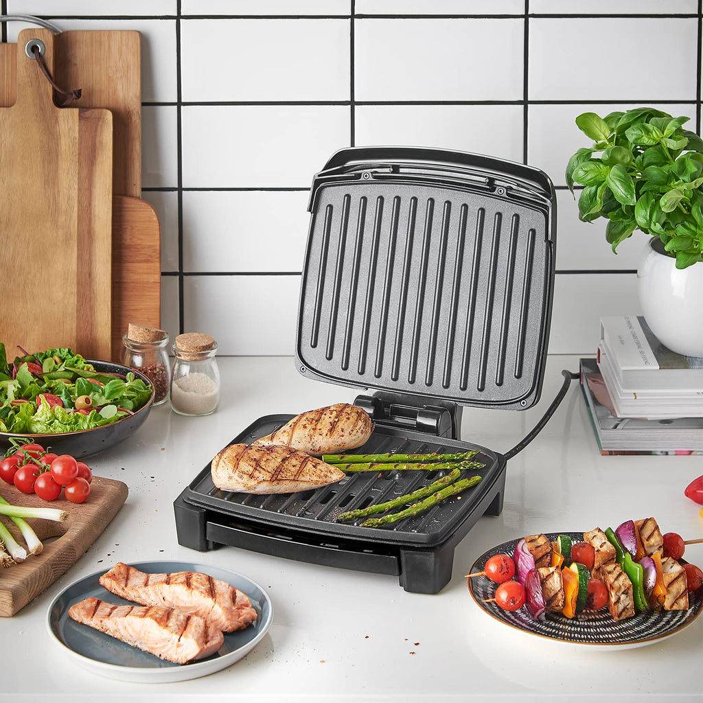 George Foreman Immersa Medium Electric Grill - Dishwasher Safe Black