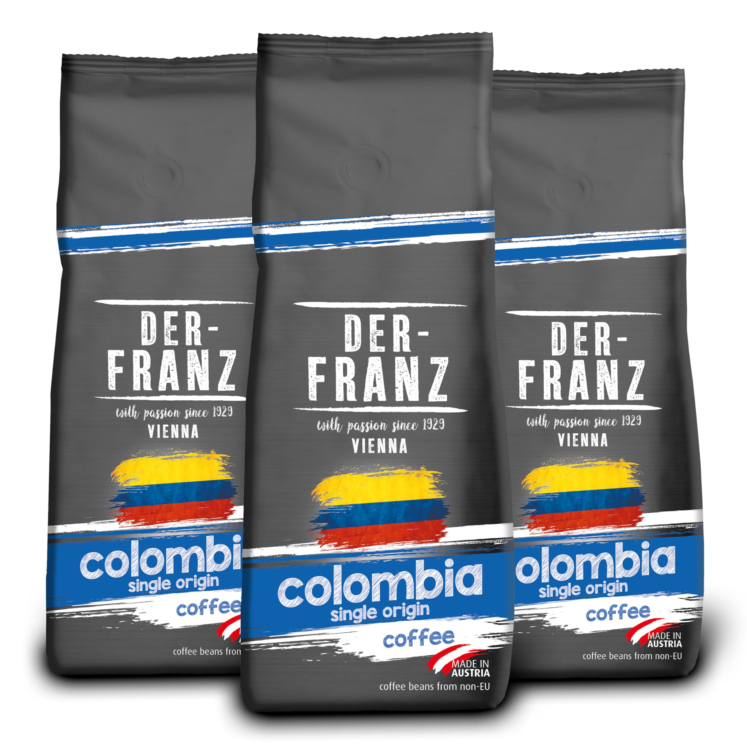 Der-Franz Colombia Single Origin Whole Bean Arabica Coffee - 1.5kg