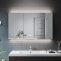 Jolof Store LED Bathroom Cabinet | Triple Door Mirror with Shaver Socket