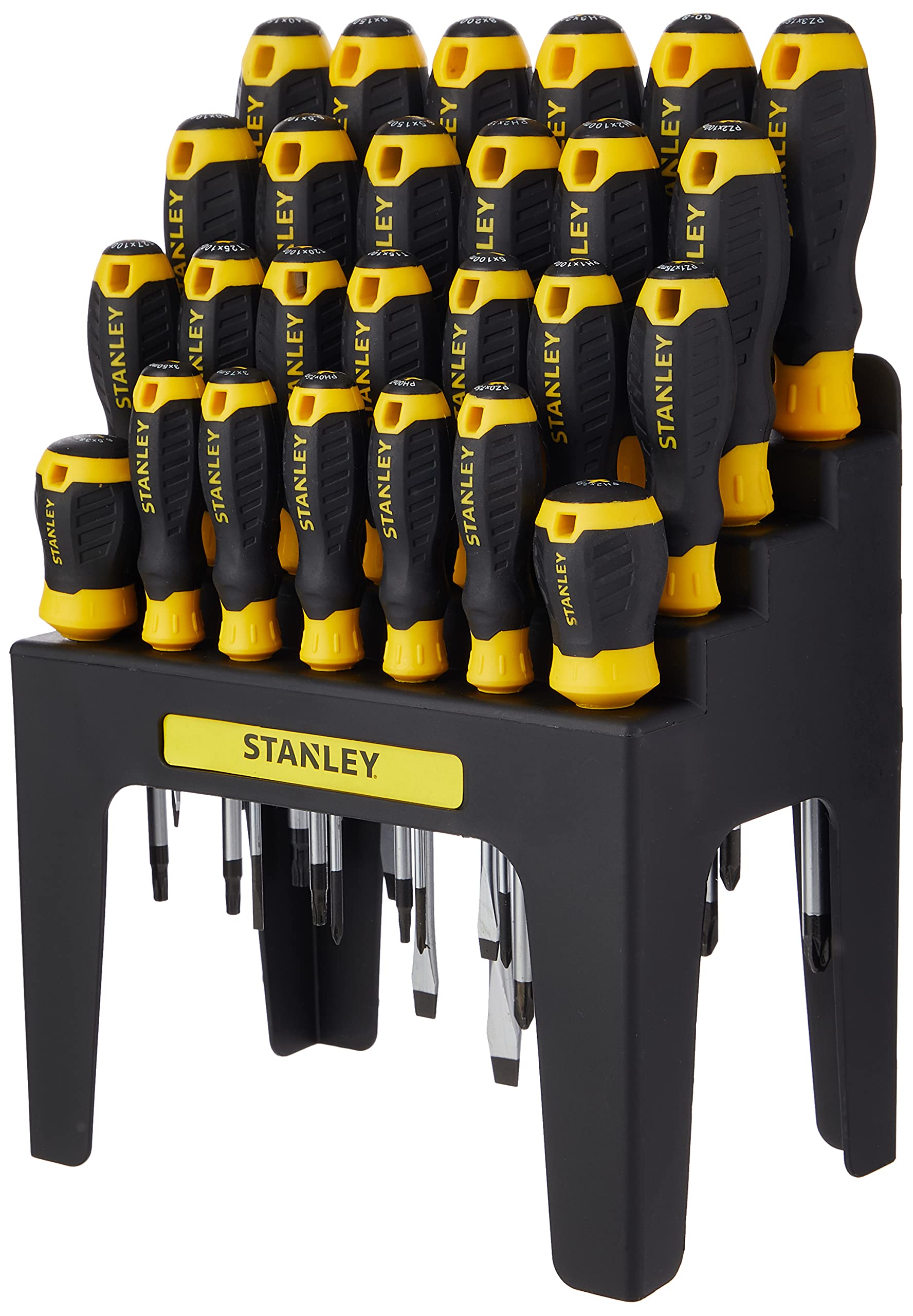 Stanley 26-Piece Screwdriver Set with Storage Rack – Hand Tool Organizer