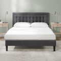 Zinus Dachelle Upholstered Platform Bed Frame | Wood Slat Support | Single