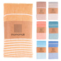 MOMOMUS XXL Fouta Beach Towel | 100% Cotton Sand-Free Picnic Blanket – Mustard
