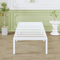 Lutown-Teen European Single Metal Bed Frame 90x200 - Heavy Duty White