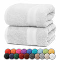 NatureMark 100% Cotton Bath Towels - Pack of 2, 70x140cm, White